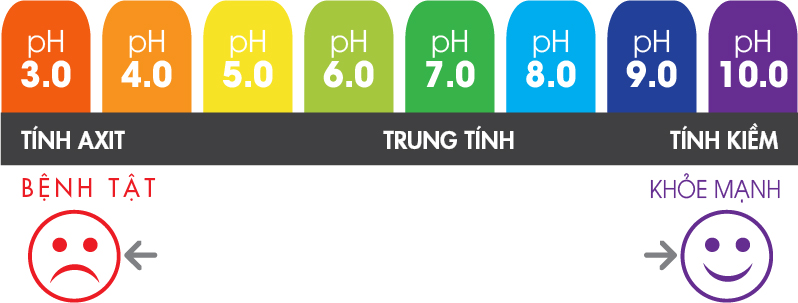 Thang đo độ pH để xác định tình trạng sức khỏe